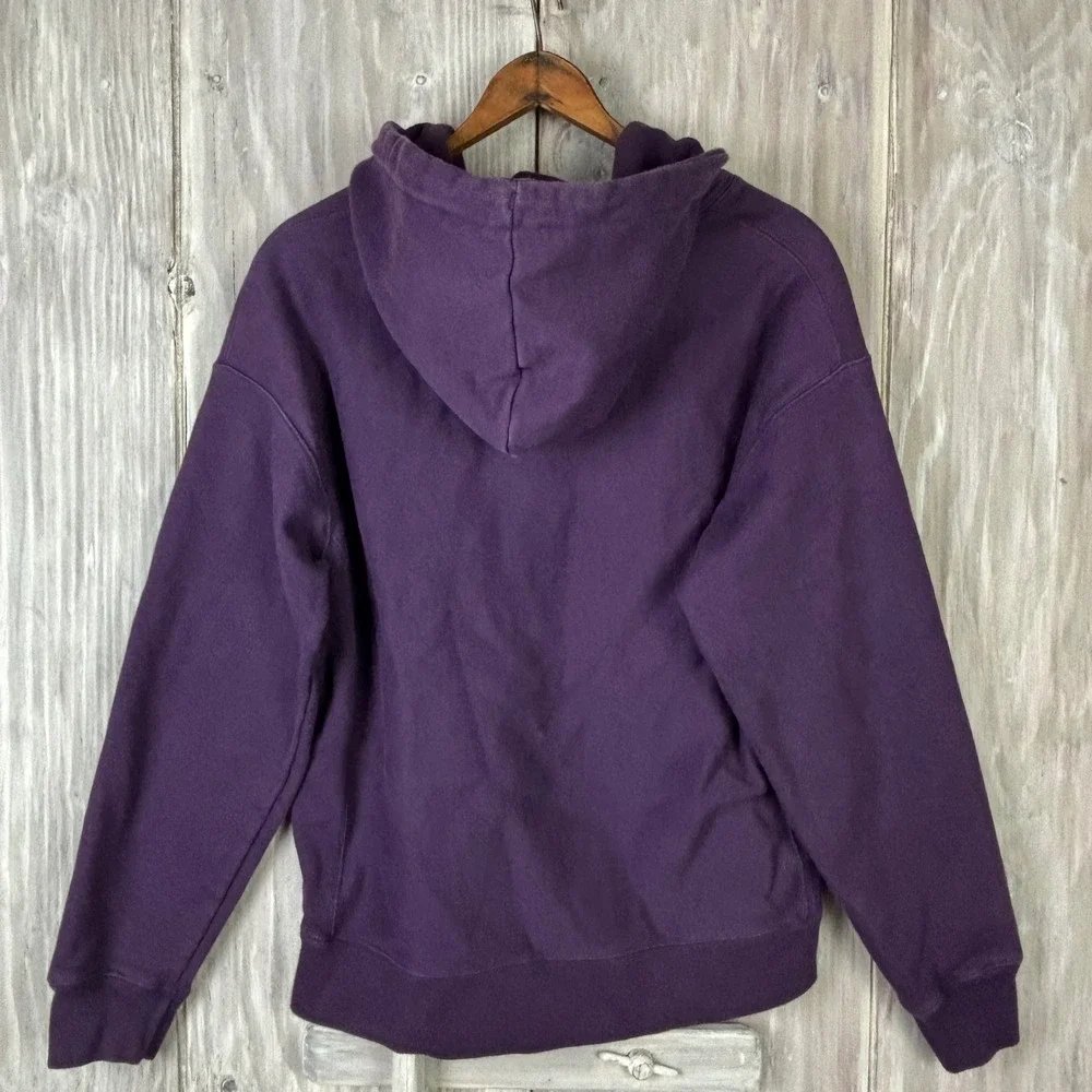 CHAMPION Reverse Weave Hoodie Sweatshirt Size L Plum Purple Pullover Grunge‎ VTG